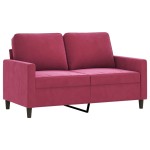 vidaXL Set de canapea, 4 piese, roșu vin, catifea