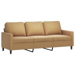vidaXL Set de canapele, 4 piese, maro, catifea vidaXL Set de canapele, 4 piese, maro, catifea