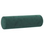 vidaXL Set canapea cu perne, 3 piese, verde închis, catifea