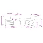 vidaXL Set canapea, 2 piese, gri închis, catifea vidaXL Set canapea, 2 piese, gri închis, catifea