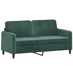 vidaXL Set de canapele, 3 piese, verde închis, catifea vidaXL Set de canapele, 3 piese, verde închis, catifea