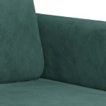 vidaXL Set canapea cu perne, 3 piese, verde închis, catifea