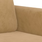 vidaXL Set de canapele, 3 piese, maro, catifea vidaXL Set de canapele, 3 piese, maro, catifea