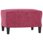 vidaXL Set canapele cu perne, 3 piese, roșu vin, catifea vidaXL Set canapele cu perne, 3 piese, roșu vin, catifea