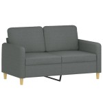vidaXL Set de canapele cu perne, 4 piese, gri închis, textil vidaXL Set de canapele cu perne, 4 piese, gri închis, textil