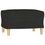 vidaXL Set de canapele cu perne, 4 piese, negru, textil