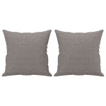 vidaXL Set de canapele cu perne, 3 piese, gri taupe, textil vidaXL Set de canapele cu perne, 3 piese, gri taupe, textil
