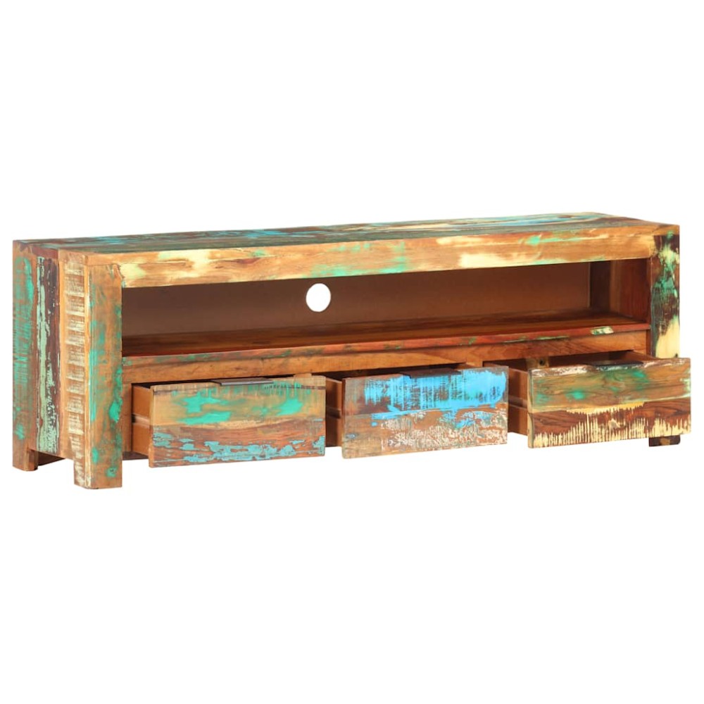 vidaXL Comodă TV, 119 x 30 x 41 cm, lemn masiv reciclat