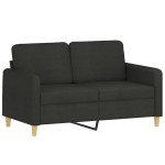 vidaXL Set de canapele cu perne, 4 piese, negru, material textil