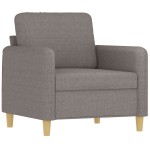 vidaXL Set de canapele cu perne, 4 piese, gri taupe, textil
