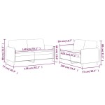 vidaXL Set de canapele cu perne, 2 piese, maro, textil
