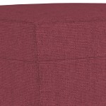 vidaXL Set canapea cu perne, 3 piese, roșu vin, material textil