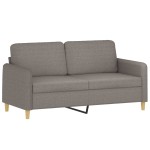 vidaXL Set de canapea cu perne, 3 piese, gri taupe, material textil vidaXL Set de canapea cu perne, 3 piese, gri taupe, material textil