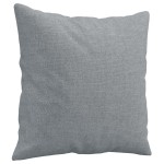 vidaXL Set de canapele cu perne, 2 piese, gri deschis, material textil vidaXL Set de canapele cu perne, 2 piese, gri deschis, material textil