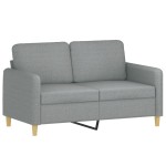 vidaXL Set de canapele cu perne, 2 piese, gri deschis, textil vidaXL Set de canapele cu perne, 2 piese, gri deschis, textil