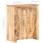 vidaXL Servantă, 59 x 33 x 75 cm, lemn de mango nefinisat vidaXL Servantă, 59 x 33 x 75 cm, lemn de mango nefinisat