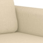 vidaXL Set de canapele cu perne, 2 piese, crem, textil