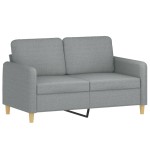 vidaXL Set de canapele cu perne, 2 piese, gri deschis, material textil vidaXL Set de canapele cu perne, 2 piese, gri deschis, material textil