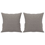 vidaXL Set de canapele cu perne, 2 piese, gri taupe, textil