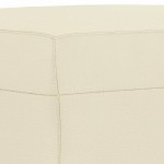 vidaXL Set de canapele cu perne, 3 piese, crem, piele ecologică