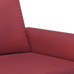 vidaXL Set de canapele cu perne, 2 piese, roșu vin, piele ecologică vidaXL Set de canapele cu perne, 2 piese, roșu vin, piele ecologică