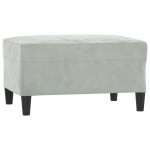 vidaXL Set de canapele cu perne, 4 piese, gri deschis, catifea vidaXL Set de canapele cu perne, 4 piese, gri deschis, catifea