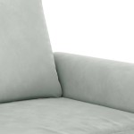 vidaXL Set canapea 2 piese cu perne, gri deschis, catifea