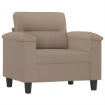 vidaXL Set de canapele cu perne, 4 piese, gri taupe, microfibră vidaXL Set de canapele cu perne, 4 piese, gri taupe, microfibră