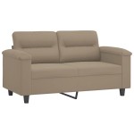 vidaXL Set de canapele cu perne, 4 piese, gri taupe, microfibră vidaXL Set de canapele cu perne, 4 piese, gri taupe, microfibră