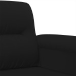 vidaXL Set de canapele cu perne, 4 piese, negru, microfibră