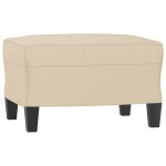 vidaXL Set de canapele cu perne, 4 piese, crem, microfibră