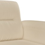 vidaXL Set de canapele cu perne, 4 piese, crem, microfibră
