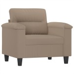 vidaXL Set de canapele cu perne, 4 piese, gri taupe, microfibră
