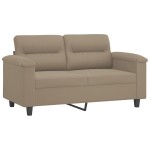 vidaXL Set de canapele cu perne, 4 piese, gri taupe, microfibră