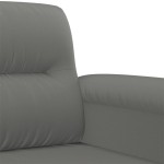 vidaXL Set de canapele cu perne, 2 piese, gri închis, microfibră