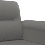 vidaXL Set de canapele cu perne, 2 piese, gri închis, microfibră