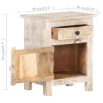 vidaXL Noptieră, 40x30x50 cm, lemn de acacia nefinisat vidaXL Noptieră, 40x30x50 cm, lemn de acacia nefinisat
