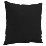 vidaXL Set de canapele cu perne, 2 piese, negru, microfibră