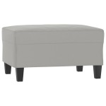 vidaXL Set de canapele cu perne, 3 piese, gri deschis, microfibră vidaXL Set de canapele cu perne, 3 piese, gri deschis, microfibră