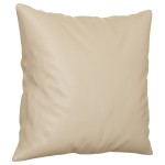 vidaXL Set de canapele cu perne, 3 piese, crem, microfibră