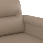 vidaXL Set de canapele cu perne, 2 piese, cappuccino, piele ecologică