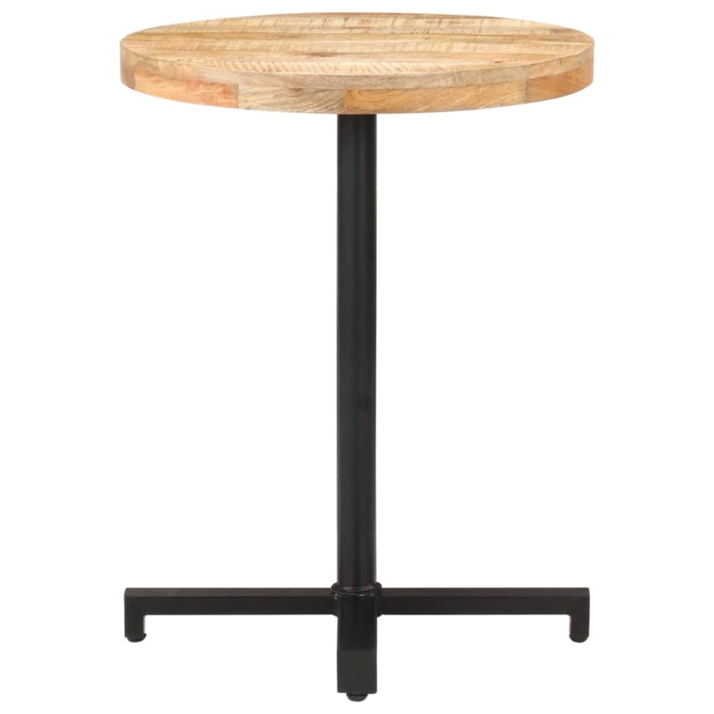 vidaXL Masă de bistro, Ø60x75 cm, lemn de mango nefinisat, rotundă