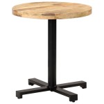 vidaXL Masă de bistro rotundă, Ø70 x 75 cm, lemn de mango brut