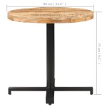 vidaXL Masă de bistro, Ø80 x 75 cm, lemn de mango nefinisat, rotund vidaXL Masă de bistro, Ø80 x 75 cm, lemn de mango nefinisat, rotund