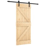 vidaXL Ușă glisantă cu set de feronerie 85x210 cm, lemn masiv de pin vidaXL Ușă glisantă cu set de feronerie 85x210 cm, lemn masiv de pin