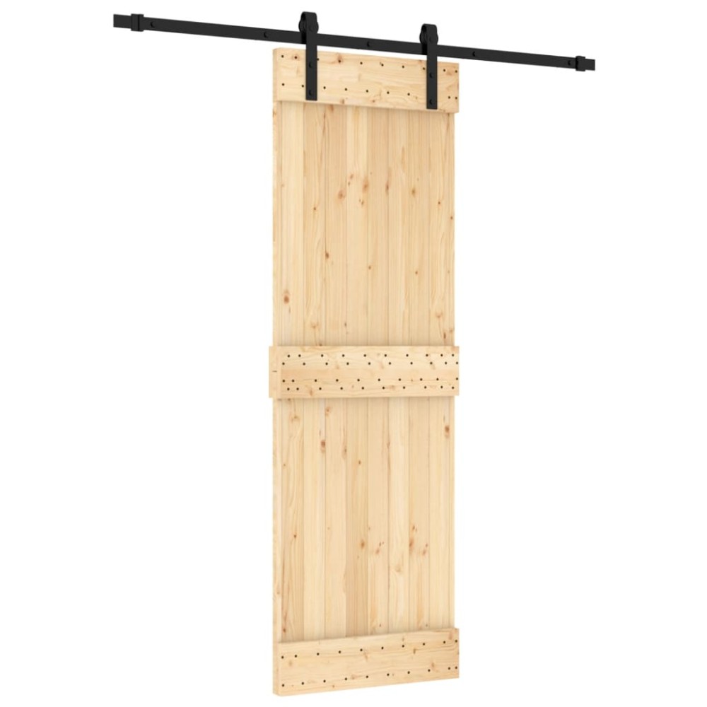 vidaXL Ușă glisantă cu set de feronerie 70x210 cm, lemn masiv de pin