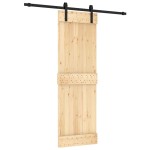 vidaXL Ușă glisantă cu set de feronerie 70x210 cm, lemn masiv de pin vidaXL Ușă glisantă cu set de feronerie 70x210 cm, lemn masiv de pin