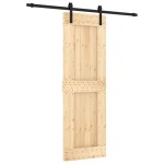 vidaXL Ușă glisantă cu set de feronerie 70x210 cm, lemn masiv de pin vidaXL Ușă glisantă cu set de feronerie 70x210 cm, lemn masiv de pin