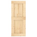 vidaXL Ușă glisantă cu set de feronerie 85x210 cm, lemn masiv de pin vidaXL Ușă glisantă cu set de feronerie 85x210 cm, lemn masiv de pin