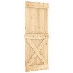 vidaXL Ușă glisantă cu set de feronerie 80x210 cm, lemn masiv de pin vidaXL Ușă glisantă cu set de feronerie 80x210 cm, lemn masiv de pin